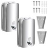 2Pcs Commercial Soap Dispenser Stainless Steel 800ml Wall Mount Manual