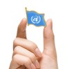 24/Pcs United Nations Flag Lapel Pins Bulk - Metal UN