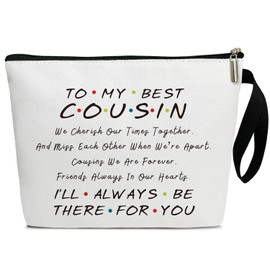 Fihjm Cousin Gifts, Cosmetic Bag Makeup Bag, Toiletry Pouch, Bag For Purse -RC08
