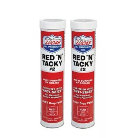 Lucas Oil 10005-30, Red 'N' Tacky Grease, Lithium Complex Grease, 14 Oz. (Qty 2)