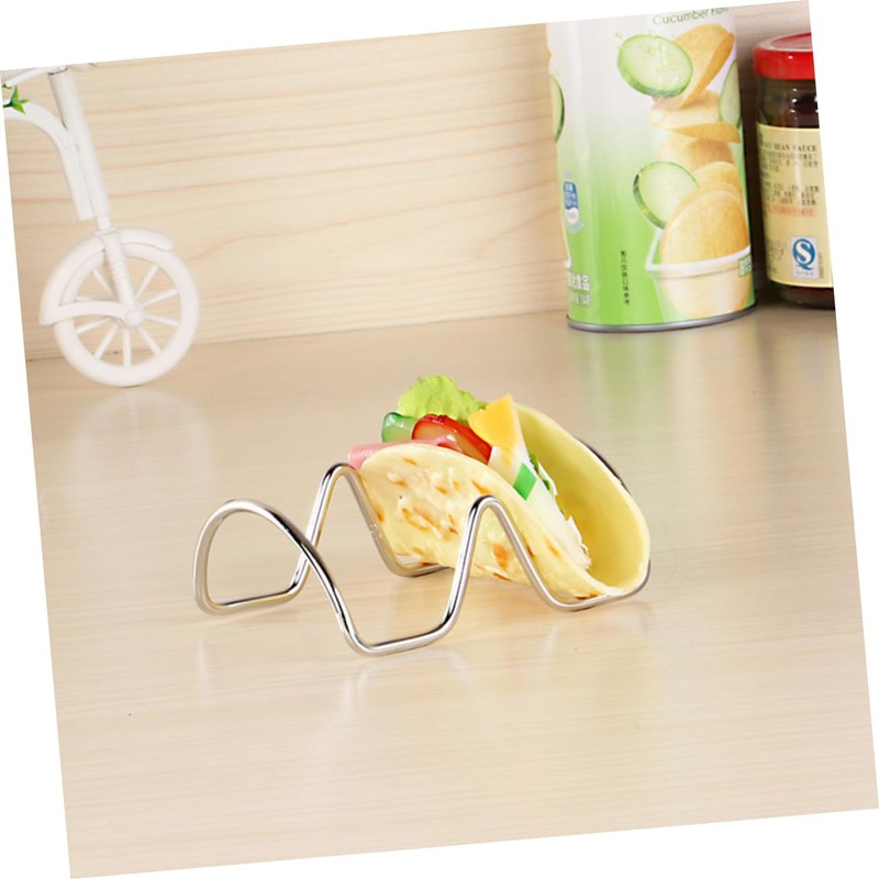 Alipis Dishwasher Safe 2 Pack Taco Holder Pizza Tacos Food