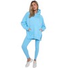 Janisramone® Women's Tracksuit Set - Fleece Hoodie With Side Split