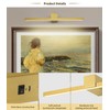 Pasoar Brass Battery Operated Picture Light with Remote,Wireless Gallery Lights