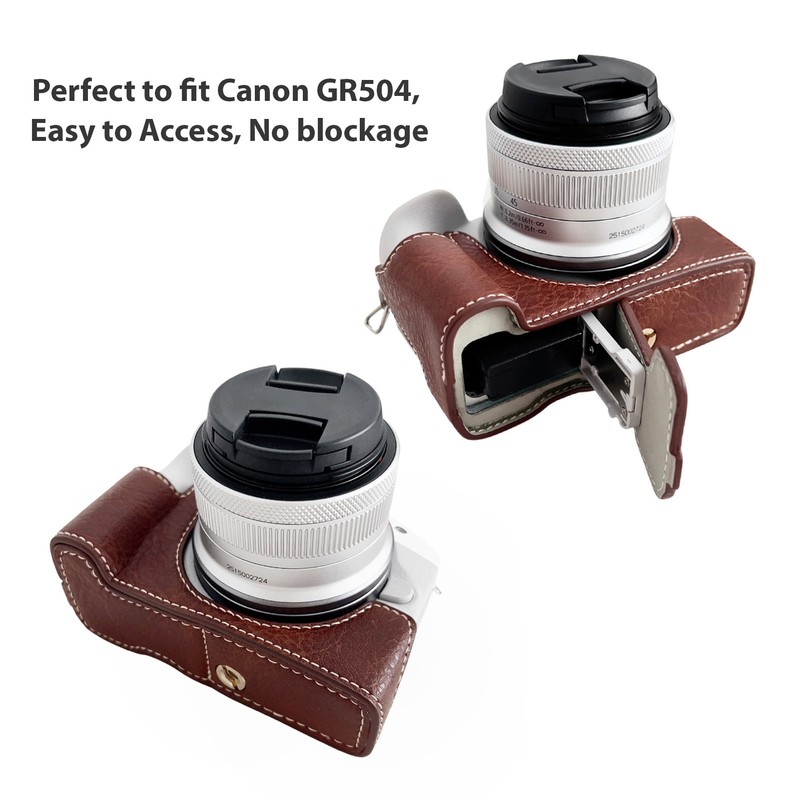 Digital Camera Bottom Protective Case PU Leather Camera Bag with