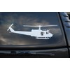 Five Star Graphics Huey Helicopter Vinyl Sticker Pilot Wall Art