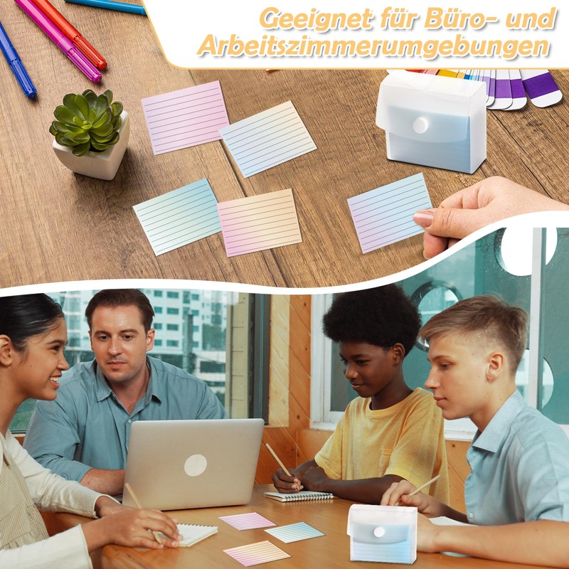 300 Sheets Index Cards Lined A8 Colour Gradient Index Cards