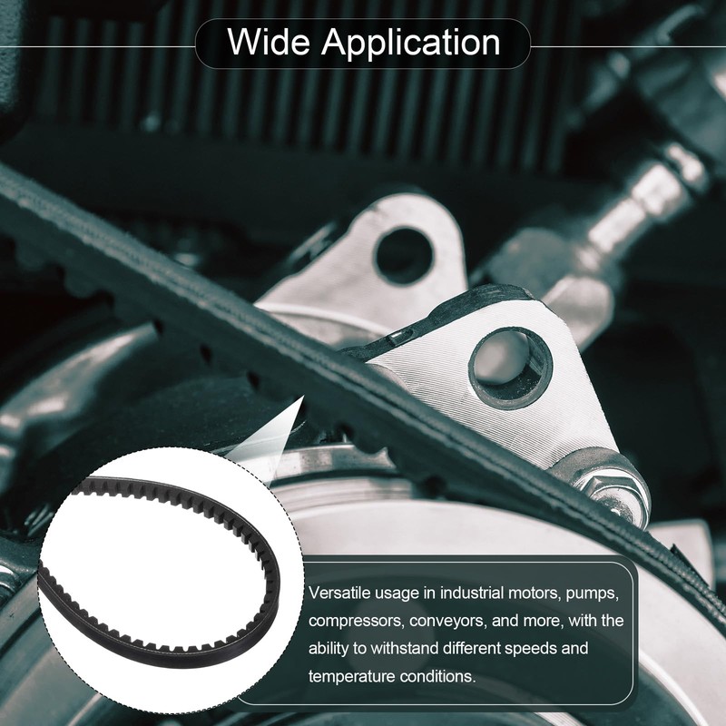 sourcing map 2 Pcs BX33 EPDM V-Belt, Raw Edge Cogged