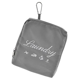 JHX Travel Laundry Bag, Dirty Clothes Bag 【Upgraded】 with Handles and Aluminum Carabiner, Collapsible Laundry Bag for Travel, Camp, Fitness, and Students（1Pcs Grey） 24"L x 21"W