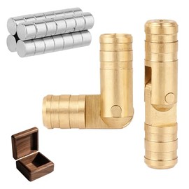 30 Piezas Latón Ocultas Cilindro Bisagras & 30 Piezas Redondo Imanes, Mini Invisibles Ocultas Barril Bisagras para Cajas Joyería Madera Puerta Gabinete Pequeños Muebles & Proyectos Madera DIY