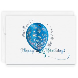 The Gallery Collection, 1 Count Card Pack, Birthday Card with Pearl Lined Envelope (Birthday Starburst)