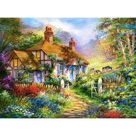 Castorland 3000 Piece Jigsaw Puzzles, Forest Cottage, Charming Nook, Pond, Countryside, Adult Puzzles, C-300402-2