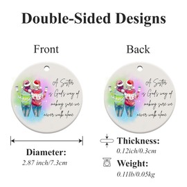 Gifts for Sisters from Sisters, Sister Ornament 2024, Sister Gifts for Friends Ưomen, Ceramic Ornament