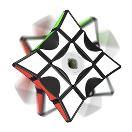 ROXENDA 1x3x3 Fidget Cube Spinner- Fingertip Rotator 2 in 1 for kids, Fast Cube Puzzle Spinner Rotatable Brain Teasers Spinning Toy Stress Relief for Adult , Kids and for Travel Toys (Black)