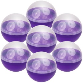 Capsule Vending Machine Translucent-Purple Round Capsules Empty 14 pcs 3.9 inch - Gumball Machine Capsules Easter Basket Stuffers Birthday Gifts - Pinata Stuffers Craft Supplies Claw Machine Refills