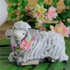 Northlight Plush Kneeling Sheep Spring Easter Figure - 6.75” -