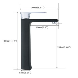 Leekayer Bathroom Vessel Sink Faucet Chrome Single Handle Black Painting One Hole Deck Mount Lavatory Mixer Tap Brass