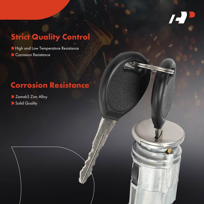 A-Premium Ignition Lock Cylinder with 2 keys Compatible with Dodge,