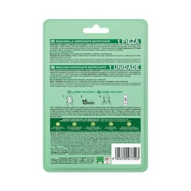 Garnier Skin Active Garnier skin active hidra bomb mascarilla facial en tela hidratante matificante con te verde acido hialuronico de origen natural 1