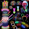 200 Pulseras Neón Fosforescente Glow Stick Fiestas Eventos Color