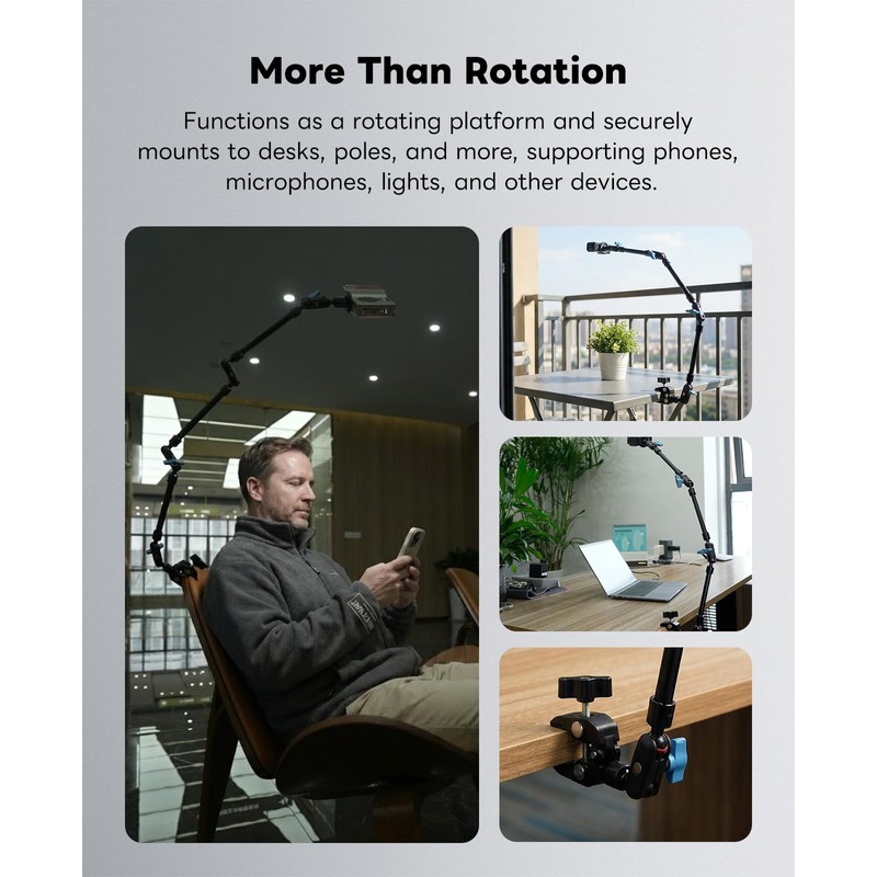 360 Degree Rotation Smartphone Spinner,DIY Photography Turntable Photo Booth for