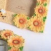 Bicuzat 3D Embossed Sunflower and Bees Pattern Resin Card Frame