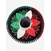 Mexican Mariachi Sombrero Hat, Traditional Charro Style, Black with Red