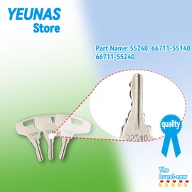 55240 66711-55140 lgnition Keys Replacement for Kubota B and GL Series Compact Tractor Model B20 B5100 B6100 B6200D B7100 B7200 B7200D B8200 B9200 (3 Pack)