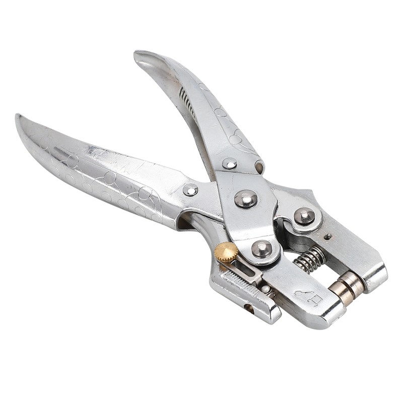 Multi Function Punch Pliers Silver 60# Steel Electroplated Eyelet Hole