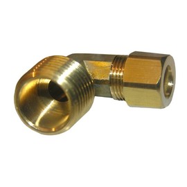 LASCO 17-6931 3/8-Inch Compression by 3/8-Inch Male Pipe Thread Brass 90-Degree Ell/Elbow