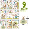 BOOMTOP 9 Sheets Easter Window Stickers, Bunny Ester Window Clings