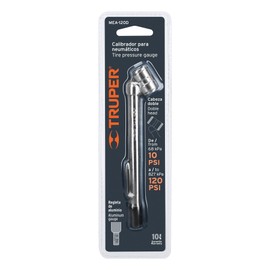 Truper MEA-120D, Calibrador de presión, cabeza doble, 14.5 cm