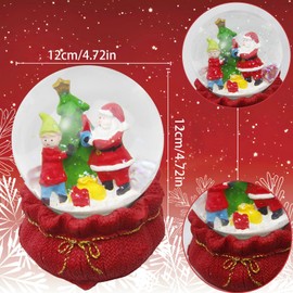 FAICOIA Christmas Glass Snow Globe Glitter Christmas Crystal Ball Santa Christmas Tree Christmas Snow Globe Ornament Glass Ball Christmas for Home Decor Xmas Gifts for Kids Festival Decoration Gifts