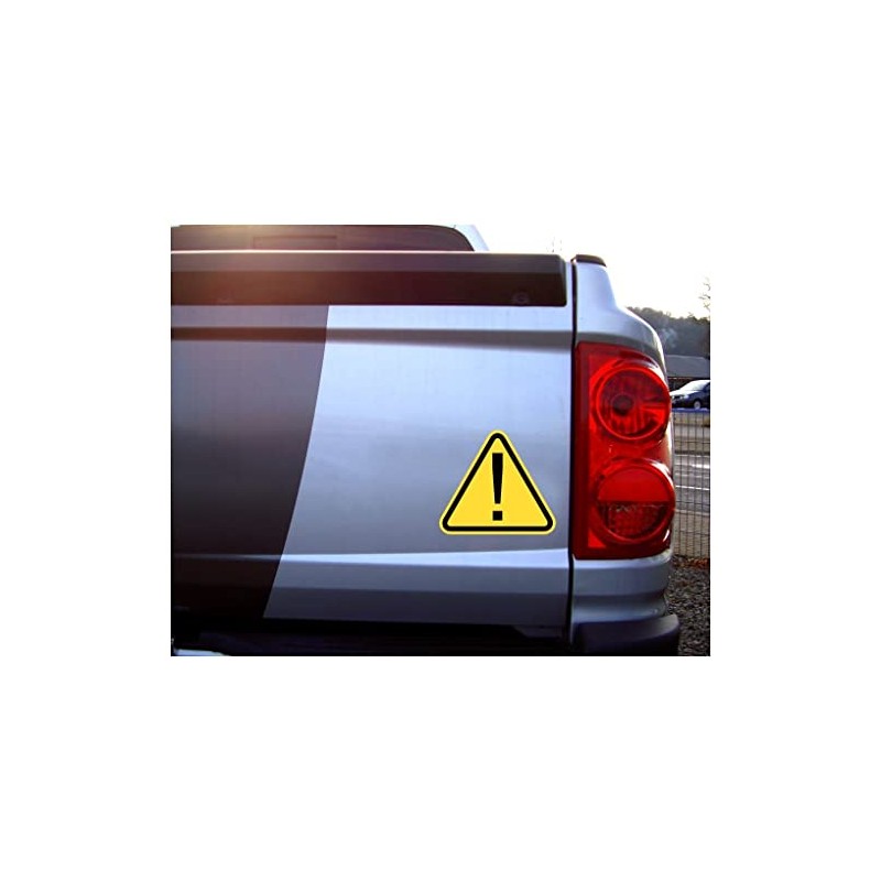 Samunshi® Warning Triangle Warning Sticker 8 x 7 cm Multi-Coloured