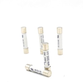 5Pcs FF500MA 1000V Very Fast Acting 0.5A Multimeter Fuse Brass, Nickel-Plated Fuse 6.3 x 32mm