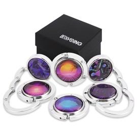 BEAVOING Purse Hook for Table, Set of 6 Purse Hanger Foldable Purse Holder Womens Bag Purse Hook for Purse