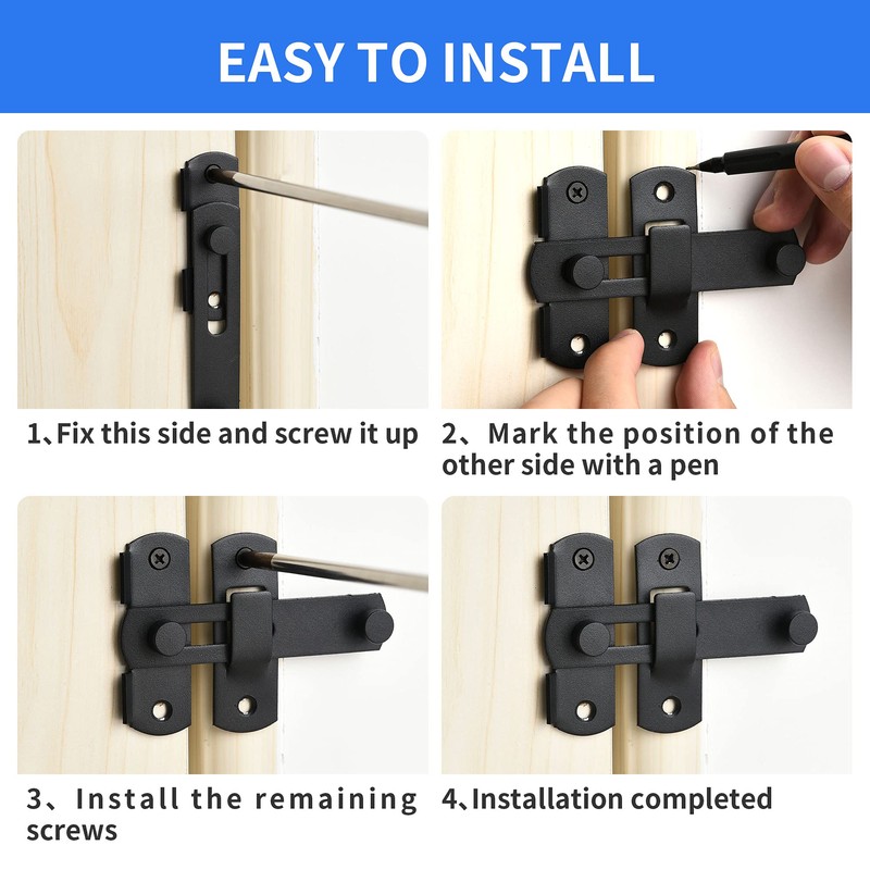 Lpraer 2 Pack 4 Inch Flip Latch Stainless Steel Gate