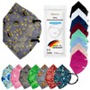 TubeRoo FFP2 Mask, Grey, Dark Grey, Yellow Bumble Bee Motif