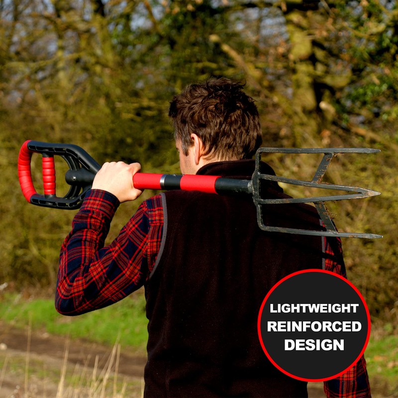 Roamwild Multi-Digger Garden Digging Spading Fork – Fibreglass Light Weight