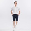 Xact Premium Men's Linen Blend Chino Shorts, navy