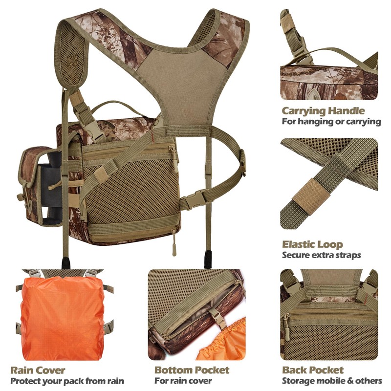 NewView Binocular Harness Chest Pack with Removable Rangefinder Pocket, Adjustable