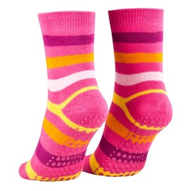 Piarini 2 Pairs Children's Stopper Socks ABS Socks – Non-Slip Socks with Cotton Knobs – Boys Girls Curly - 31-34