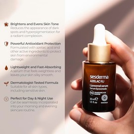 SESDERMA AZELAC RU-Serum | Despigmentante, Anti Manchas, tratamiento contra: Manchas, Melasma, Pecas | Retinol + Vitamina C + Ácido Azeláico | 30 ml