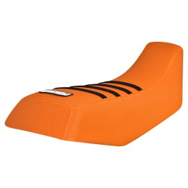 Honda Fourtrax TRX 70 Gripper Seat Cover 1986 - 1987  all ORANGE-BLACK ribs #279