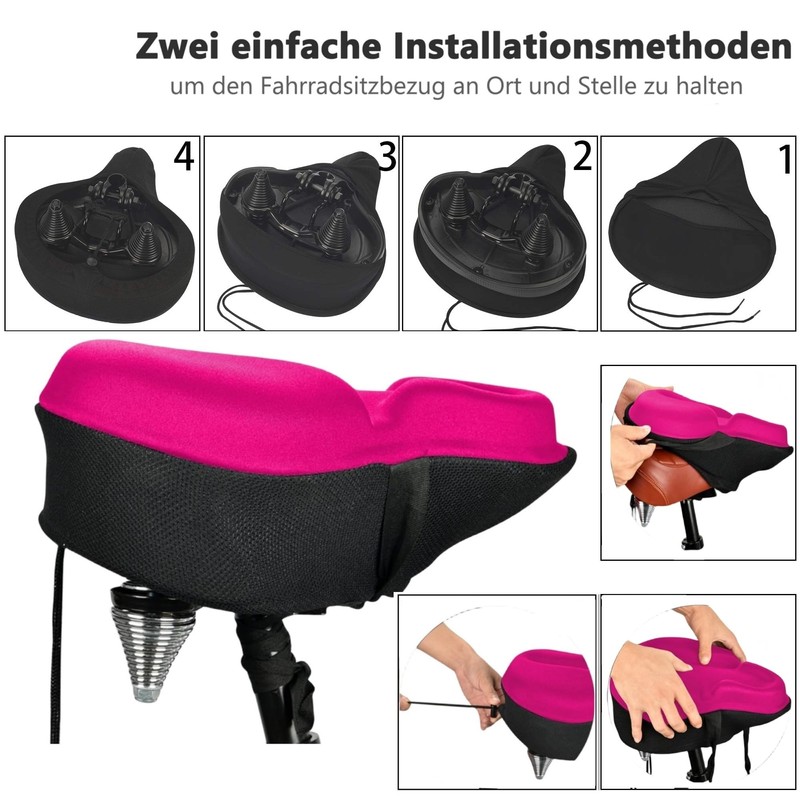 Daway C6 Comfortable Bicycle Saddle Cover with Foam Gel Padding,