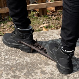 FARM IN Farmhouse Boot Jack Puller Rustic Shoe Jack Remover Heavy Duty Cast Iron for Home or Garden with Barn Snail Design