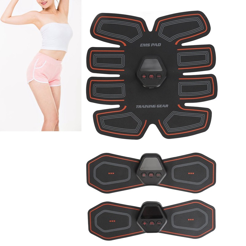 Abdominal Muscle Trainer 10 Modes PU Leather USB Rechargeable Micro