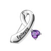 CENWA Epilepsy Disease Purple Ribbon Brooch Pin Epilepsy Awareness Gift