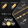 VEXXS Men's Gold Chain Diamond-Cut,18K Real Gold Plated Cuban Chain,
