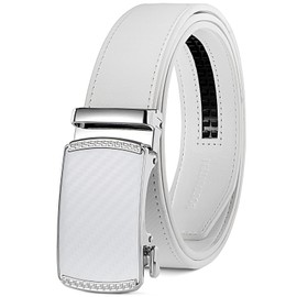 BOSTANTEN Mens Belt Leather Ratchet Belt For Men Dress and Casual with Adjustable Buckle, Trim to Fit