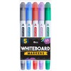 Smart Panda 5 Whiteboard Markers Dual Tip Wipeable Pens, Medium
